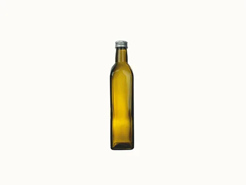 Olive Green Glass Vinegar Bottles — view 4