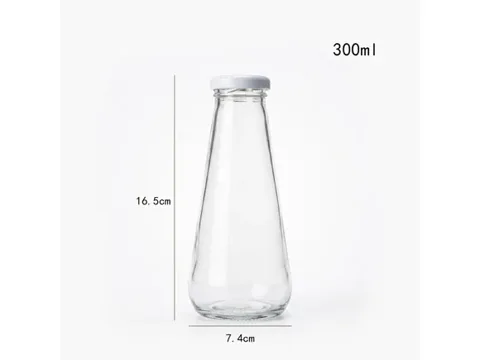 () Glass Beverage Bottles with Lids — view 2