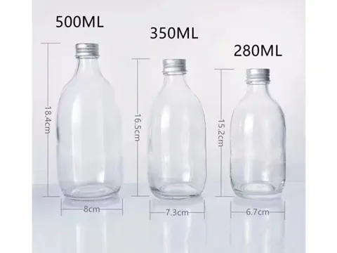 () () () Round Glass Beverage Bottles With Lids — view 2