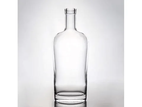 Oval Flask Glass Spirits Bottle — view 4