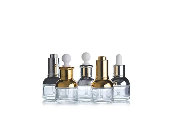 Clear Glass Essential Oil Bottle With Dropper — main view