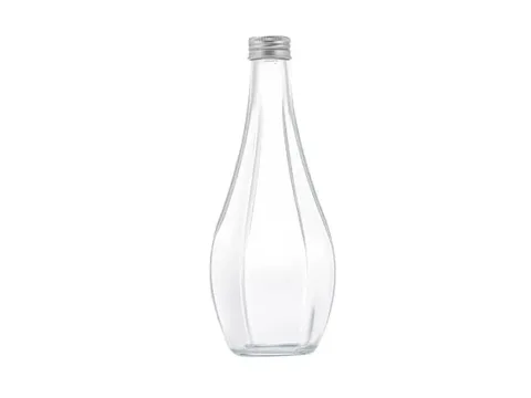 Hexagon Glass Juice Beverage Bottles with Lids — view 1