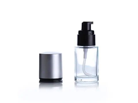 Clear Glass Cosmetic Bottle — view 2