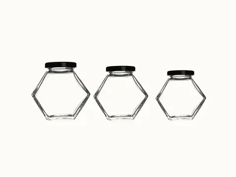 Clear Glass Honey Jars