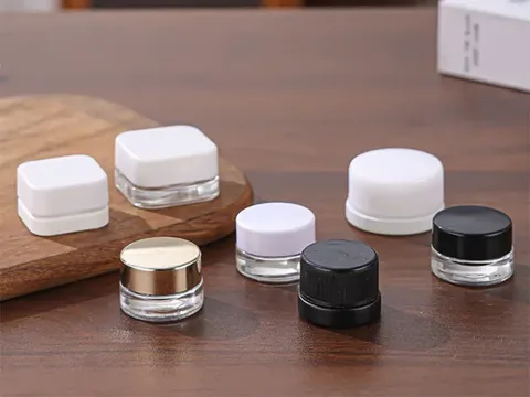 Glass Cosmetic Makeup Jars With Lids — view 3