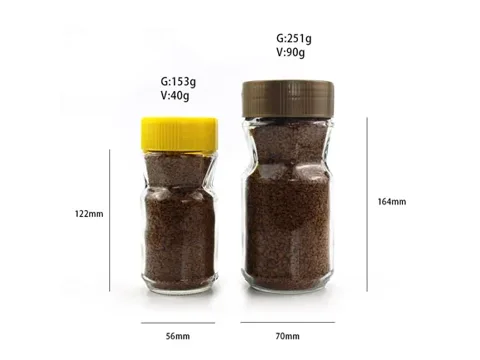 Glass Coffee Jars with Plastic Lids — view 3