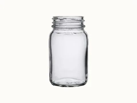 Clear Glass Spice Jar