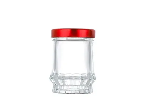 () Lotus Style Clear Glass Jars — view 1