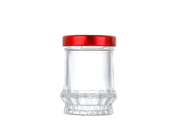 () Lotus Style Clear Glass Jars — main view