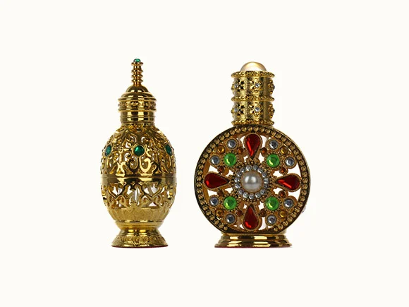 Middle East Gold-plated Essential Oil Bottle with Dropper — main view