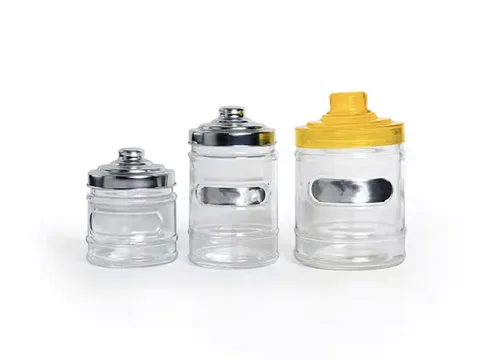 Glass Jar With Lid and Label