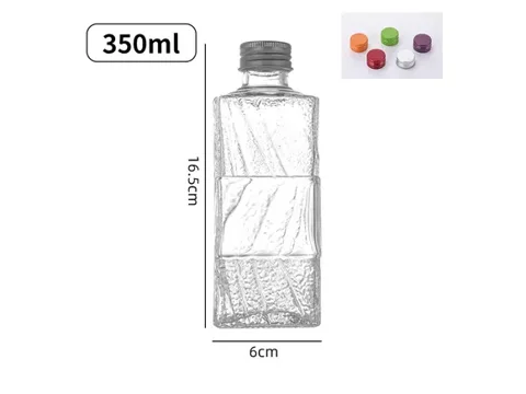Square Glass Liquor Bottles — view 3