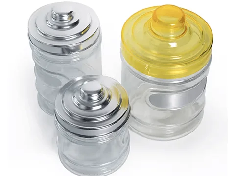 Glass Jar With Lid and Label — view 3