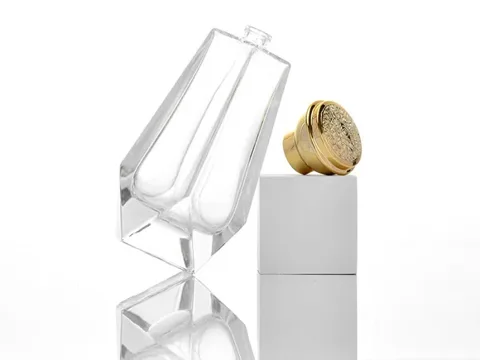 Glass Cologne Bottle With Lids — view 2