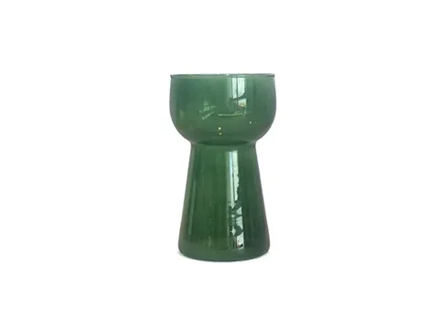 Borosilicate Glass Green Flower Vase Elegant