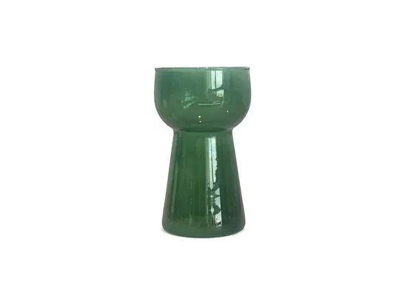 Borosilicate Glass Green Flower Vase Elegant — main view