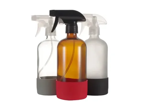 Glass Shampoo and Conditioner Bottles with Holders