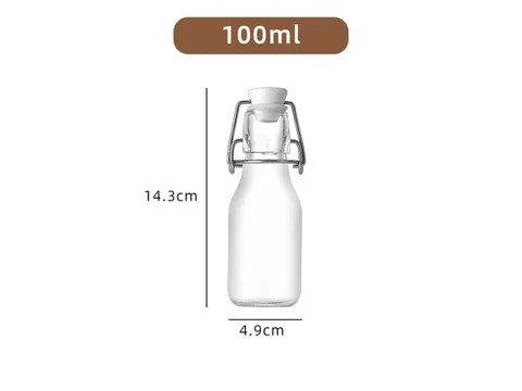 () () () Small Round Glass Swing Top Bottles — view 3