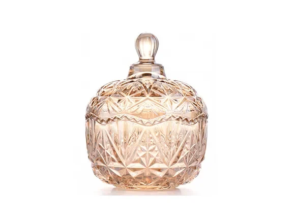 Glass Candle Vessel With Lid — main view