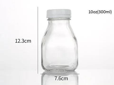 Squat Pint Glass Milk Bottles — view 3