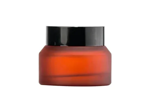 Green Glass Cream Cosmetic Jars with Lids — view 5