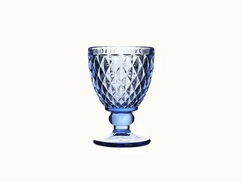 Pink/Blue/Gray Glass Water Cup — view 1