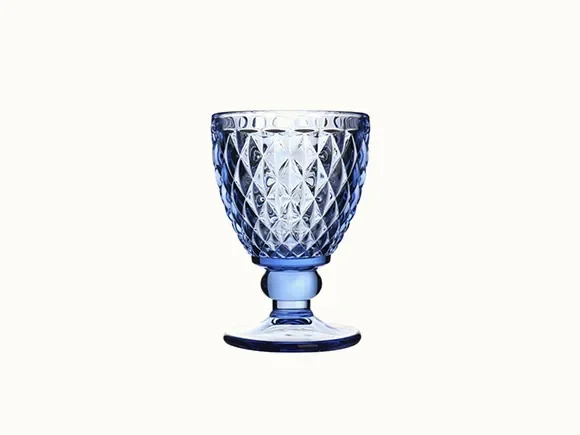 Pink/Blue/Gray Glass Water Cup — main view