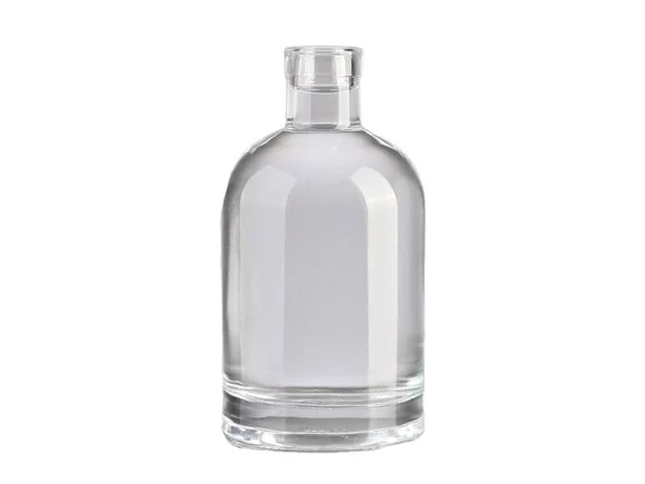 Round Glass Liquor Bottles Whiskey Vodka — main view