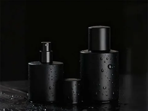 Matte Black Cylinder Glass Perfume Bottles — view 4
