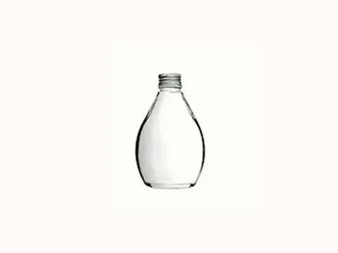 Bulbous Shape Clear Glass Sparkling Water Bottle