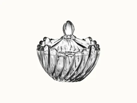 High White Glass Candy Jars With Lid