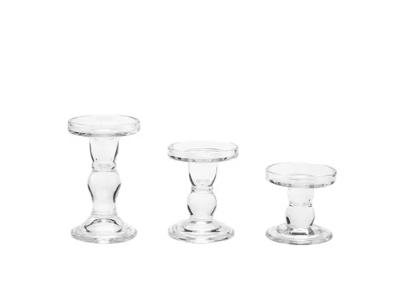 Roman Column Candlestick Glass Candle Holders — main view