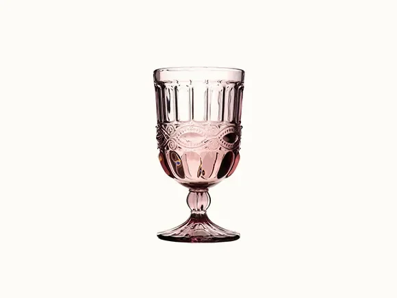 Pink/Blue Glass Ice Cream Cup — main view