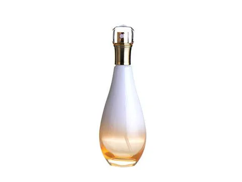 white and orange glass spray bottle — view 3