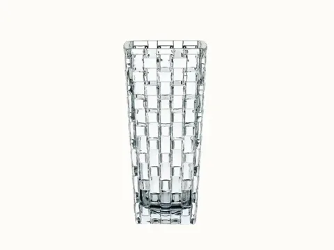 Embossed Transparent Glass Vase