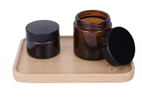 Body Butter Scrub Amber Glass Jar Containers — view 2