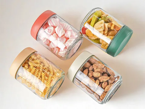 Glass Food Storage Jars with Lids — view 4